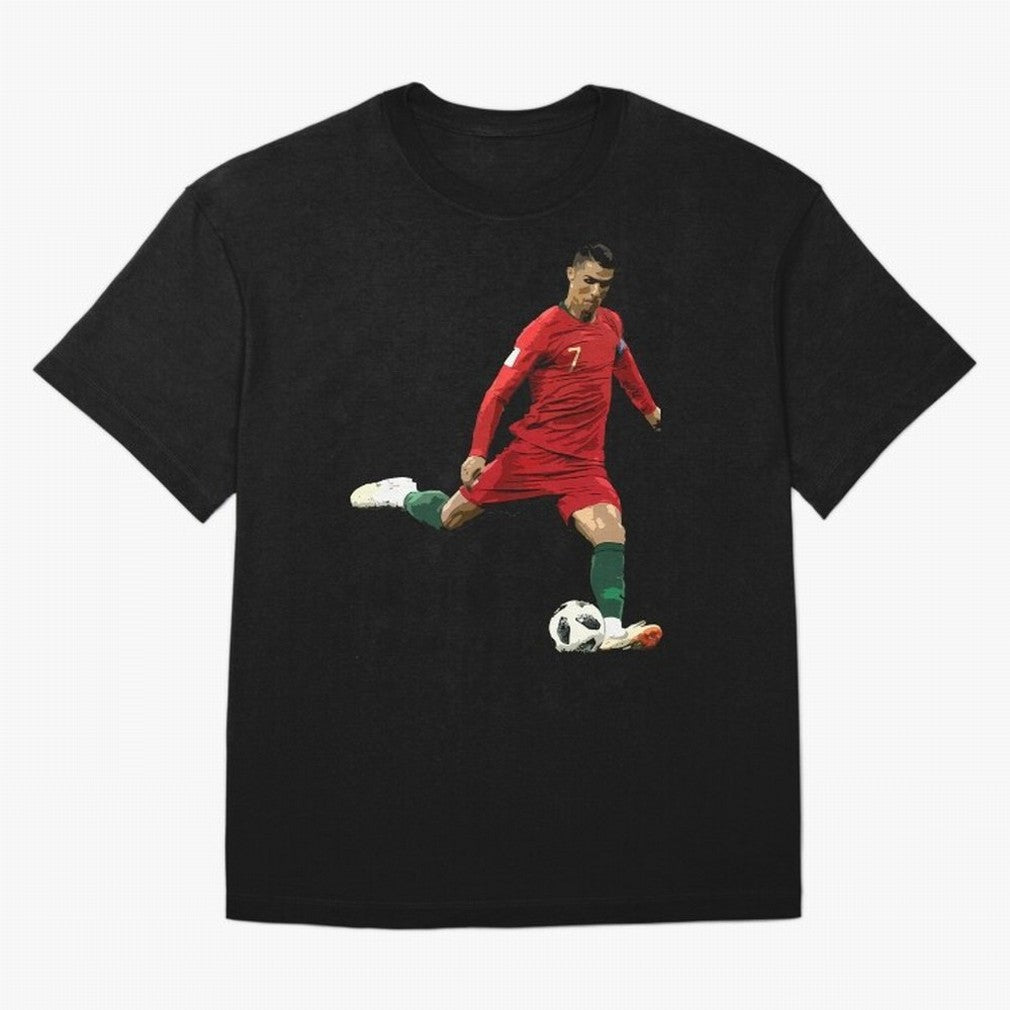 Cristiano Ronaldo Oversized T-Shirt Show Support during FIFA World Cup 2026 for Fans of Messi and Cristiano Ronaldo and Netherlands, Bringing Vintage Soccer Flavor, Modern Football Stars, National Flags and Final Night Emotion; Great for Supporters
