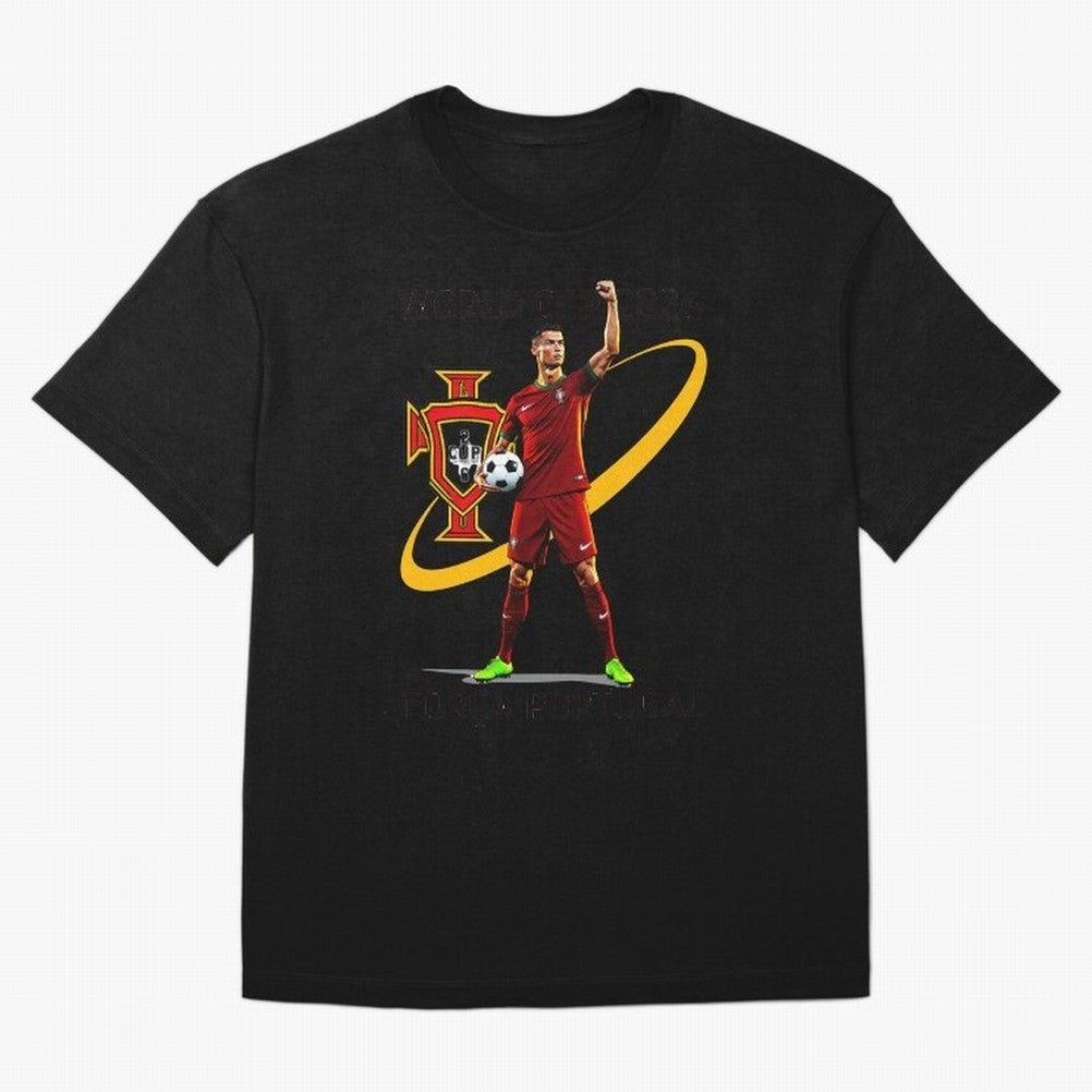 FIFA World Cup 2026 - Portugal Fan Oversized T-Shirt Show Your Love for FIFA World Cup 2026 Group Stage for Fans of Messi, CR7 and Mbappe and England, France and Netherlands, Bringing Classic Soccer Heritage, Championship Pressure, Fan Loyalty and