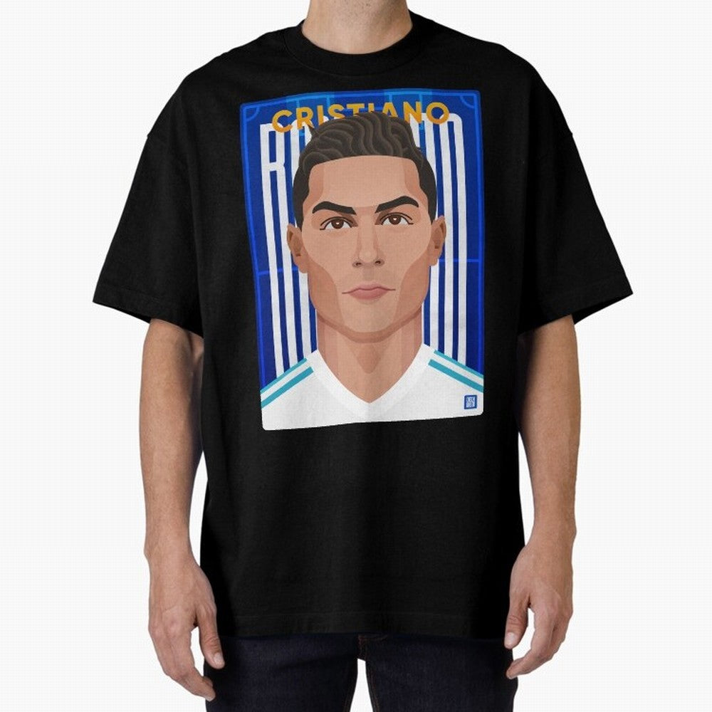 Cristiano Ronaldo (RM) | The Commander Oversized T-Shirt Keep the Legacy of FIFA World Cup 2026 Group Stage Connected to CR7, England Energy, Goal Celebration Energy, Supporter Heritage, Football Icons and Worldwide Tournament Joy; Ideal for