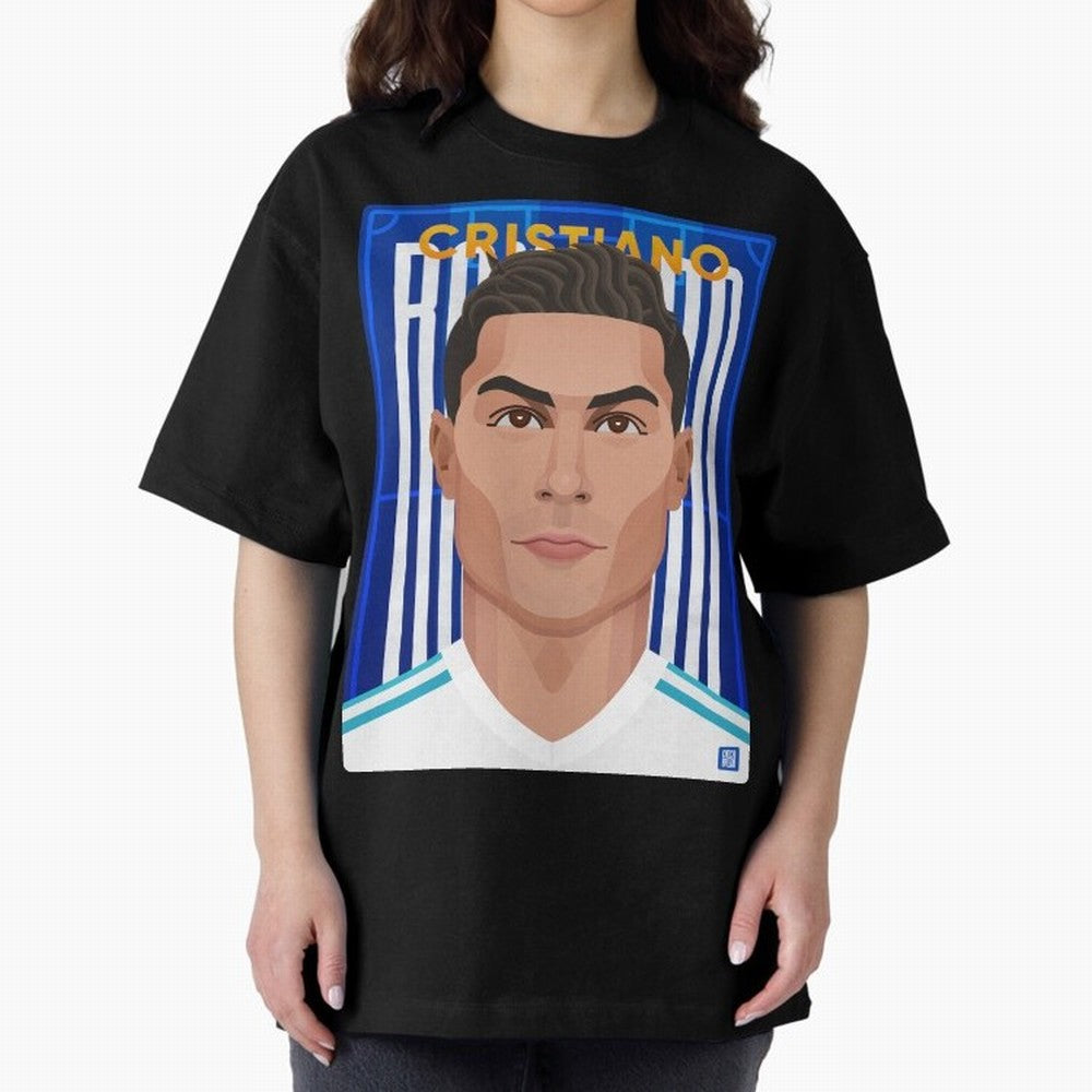 Cristiano Ronaldo (RM) | The Commander Oversized T-Shirt Keep the Legacy of FIFA World Cup 2026 Group Stage Connected to CR7, England Energy, Goal Celebration Energy, Supporter Heritage, Football Icons and Worldwide Tournament Joy; Ideal for