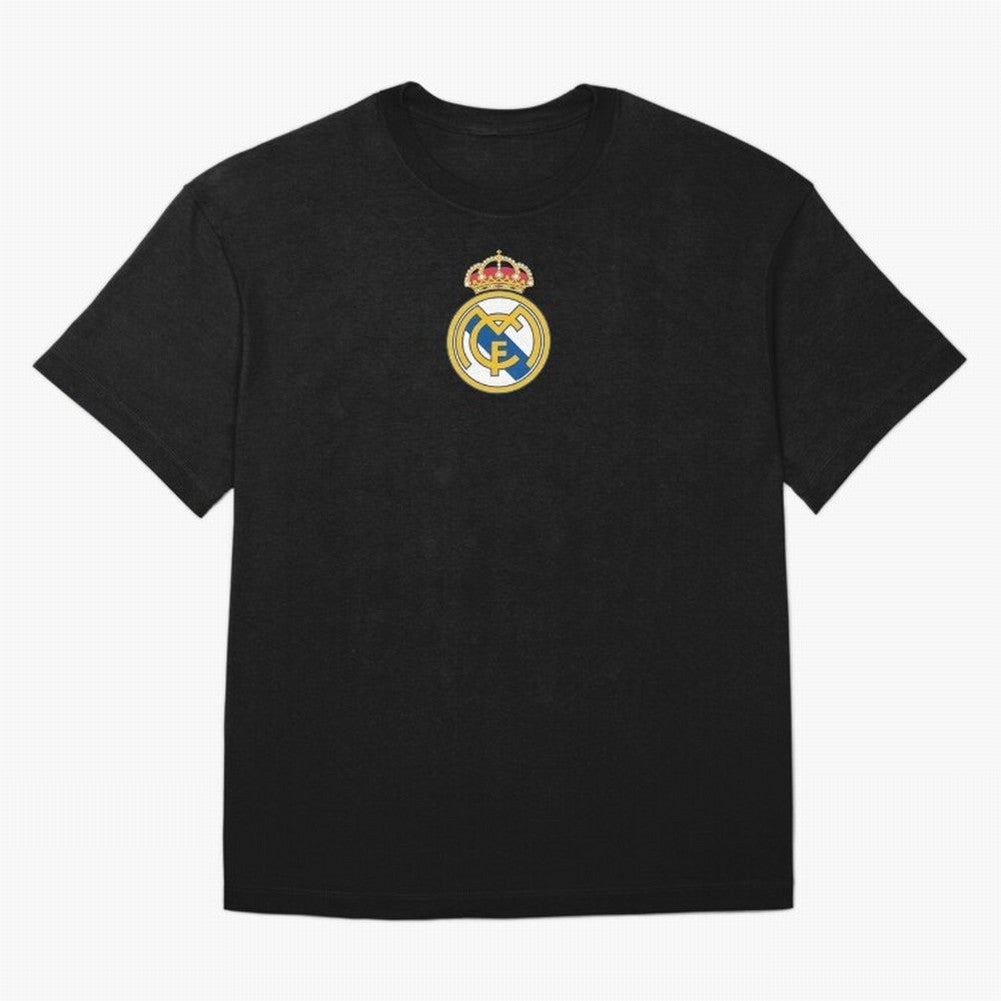 RE-AL-MAD-RID- Logo FC Merchandise Oversized T-Shirt Relive Legendary Nights from the FIFA World Cup 2026 USA Canada Mexico Journey through Haaland and Mbappe Highlights, Portugal, Spain and Germany Pride, Global Supporter Spirit, Legendary Goals,