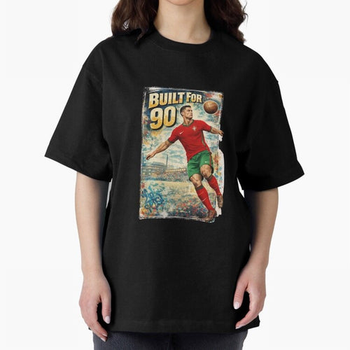 Built For 90 ¨C Vintage Football Streetwear Poster Oversized T-Shirt Bring Bold Fan Energy to the FIFA World Cup 2026 USA Canada Mexico Journey through Cristiano Ronaldo, Haaland and CR7 Highlights, Spain and Netherlands Pride, Soccer Culture,