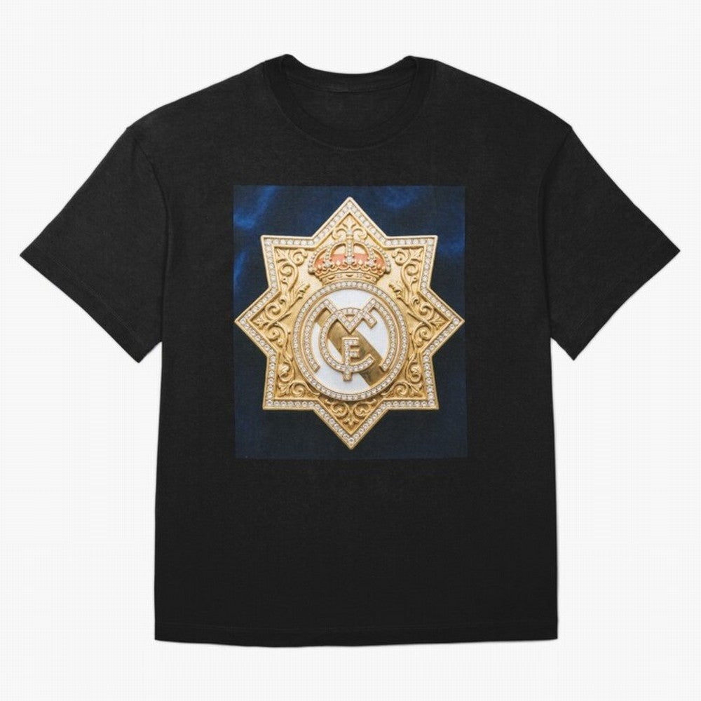 Escudo del Realma Oversized T-Shirt Honor Champions and Dreams in FIFA World Cup 2026 Made for Haaland and Mbappe, England, France and Netherlands Energy, Football Festival Excitement, Trophy Ambitions, Country Rivalries and Star Player Buzz; Ideal