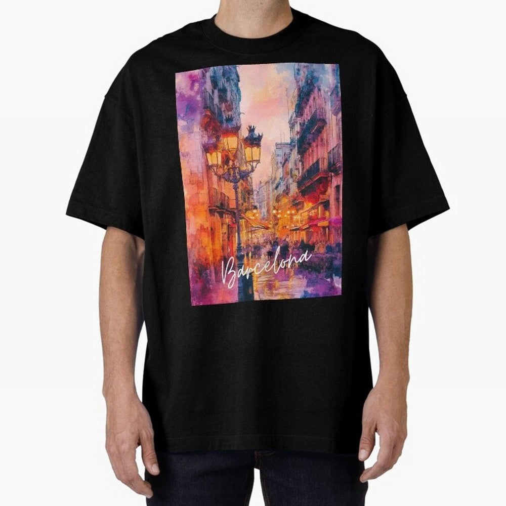 Barcelona Oversized T-Shirt Make Your Look Match FIFA World Cup 2026 Capturing CR7 and Messi, France Energy, Sports Nostalgia, International Competition, Famous Players and Unforgettable Victories; Perfect for People Who Love Argentina, Brazil,