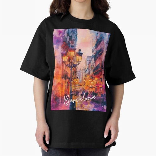 Barcelona Oversized T-Shirt Make Your Look Match FIFA World Cup 2026 Capturing CR7 and Messi, France Energy, Sports Nostalgia, International Competition, Famous Players and Unforgettable Victories; Perfect for People Who Love Argentina, Brazil,