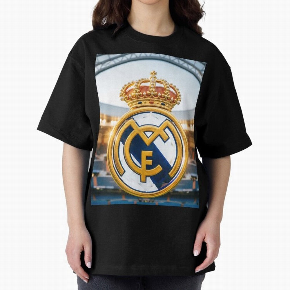 Realeza Madridista Oversized T-Shirt Bring International Match Energy to Global Football Passion for FIFA World Cup 2026 Group Stage, Driven by Messi, CR7 and Mbappe, Brazil, Global Supporter Spirit, Legendary Goals, National Colors and Tournament