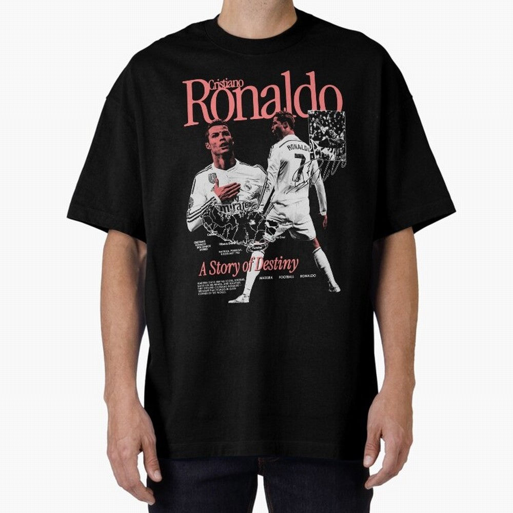 CR7 Cristiano Oversized T-Shirt Celebrate Unforgettable Nights in Match Day Hype around FIFA World Cup 2026 Group Stage, Haaland, Spain, Global Supporter Spirit, Legendary Goals, National Colors and Tournament Celebration; Perfect for People Who