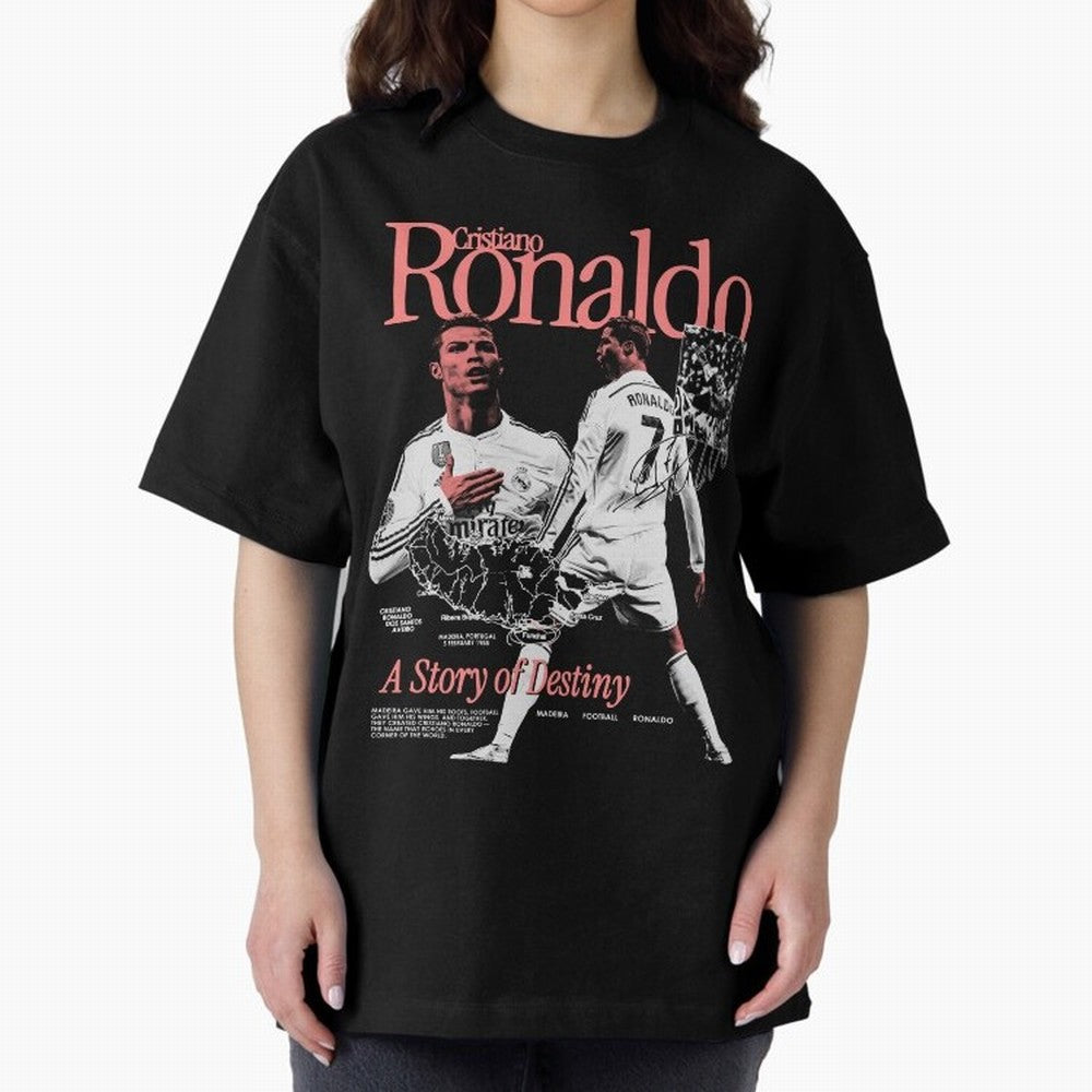 CR7 Cristiano Oversized T-Shirt Celebrate Unforgettable Nights in Match Day Hype around FIFA World Cup 2026 Group Stage, Haaland, Spain, Global Supporter Spirit, Legendary Goals, National Colors and Tournament Celebration; Perfect for People Who