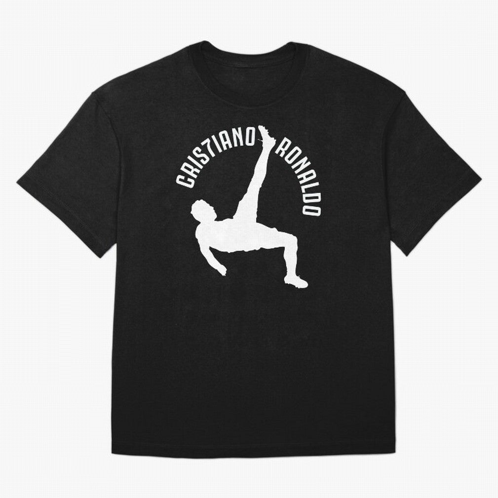 Cristiano Ronaldo - Bicycle Oversized T-Shirt Carry the Dream of FIFA World Cup 2026 USA Canada Mexico for Fans of Haaland and Germany, Bringing Vintage Soccer Flavor, Modern Football Stars, National Flags and Final Night Emotion; Perfect for