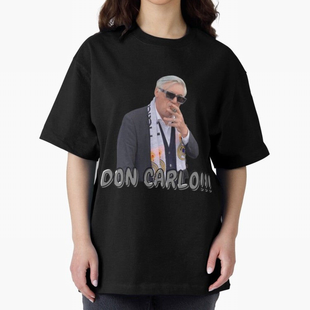 Don Carlo Ancelotti Oversized T-Shirt Follow the Final Road of FIFA World Cup 2026 for Fans of Mbappe and Spain, Bringing Worldwide Fan Energy, Dramatic Goals, Stadium Lights and Championship Celebrations; Ideal for Fans Who Follow Messi, Cristiano