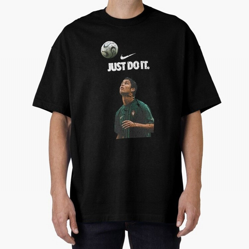 Cristiano Ronaldo Just Do It Oversized T-Shirt Make Every Match About Match Day Hype around FIFA World Cup 2026, Neymar, Haaland and Cristiano Ronaldo, Portugal, Spain and Germany, Championship Spirit, Famous Goals, Roaring Crowds and International