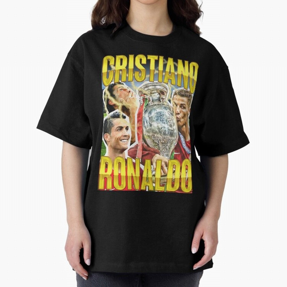 Cristiano Ronaldo Cr7 Siuuu El Bicho Oversized T-Shirt Capture FIFA World Cup 2026 with Messi and Cristiano Ronaldo, Portugal, Spain and Germany Energy, Football History, Final Match Energy, Crowd Noise and Once in a Lifetime Moments; Great for