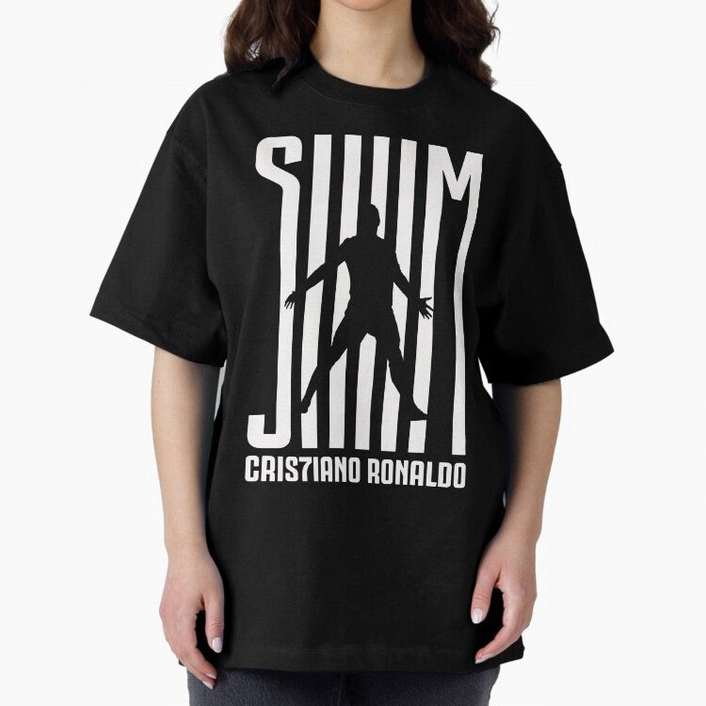 Cristiano Ronaldo - SIM Oversized T-Shirt Turn Football Passion into Global Football Passion for FIFA World Cup 2026 USA Canada Mexico, Filled with Messi, Germany, Goal Celebration Energy, Supporter Heritage, Football Icons and Worldwide Tournament
