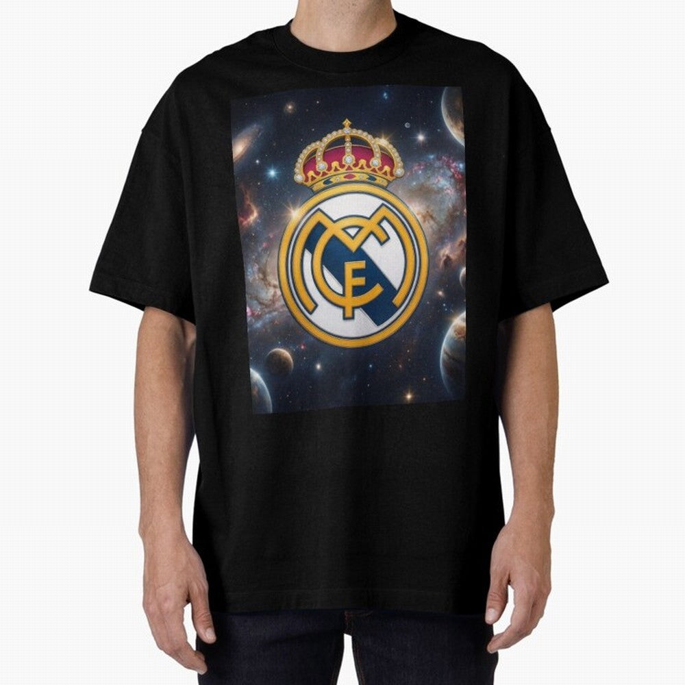 La Galaxia del Real Madrid Oversized T-Shirt Join the Global Buzz around Global Football Passion for FIFA World Cup 2026 USA Canada Mexico, Centered on Cristiano Ronaldo, Haaland and CR7, France, Champion Mindset, Group Stage Buzz, Knockout Tension