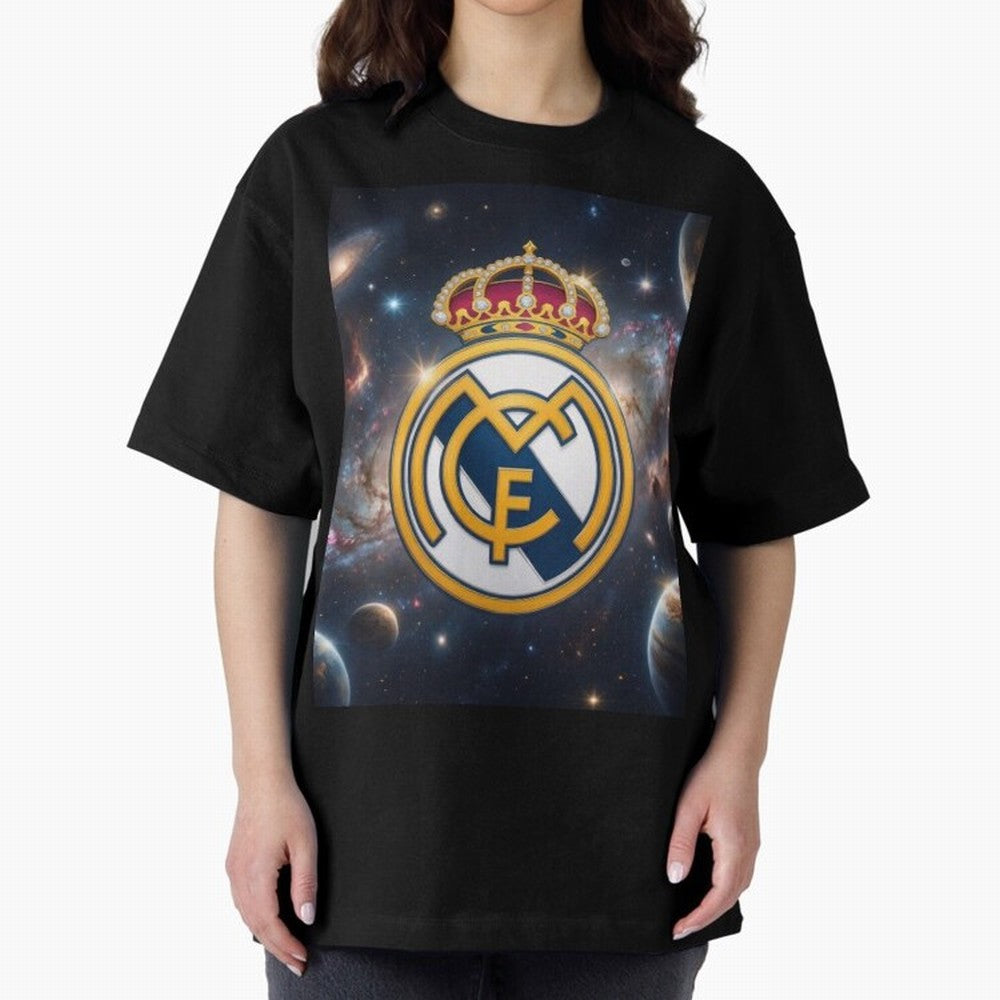 La Galaxia del Real Madrid Oversized T-Shirt Join the Global Buzz around Global Football Passion for FIFA World Cup 2026 USA Canada Mexico, Centered on Cristiano Ronaldo, Haaland and CR7, France, Champion Mindset, Group Stage Buzz, Knockout Tension