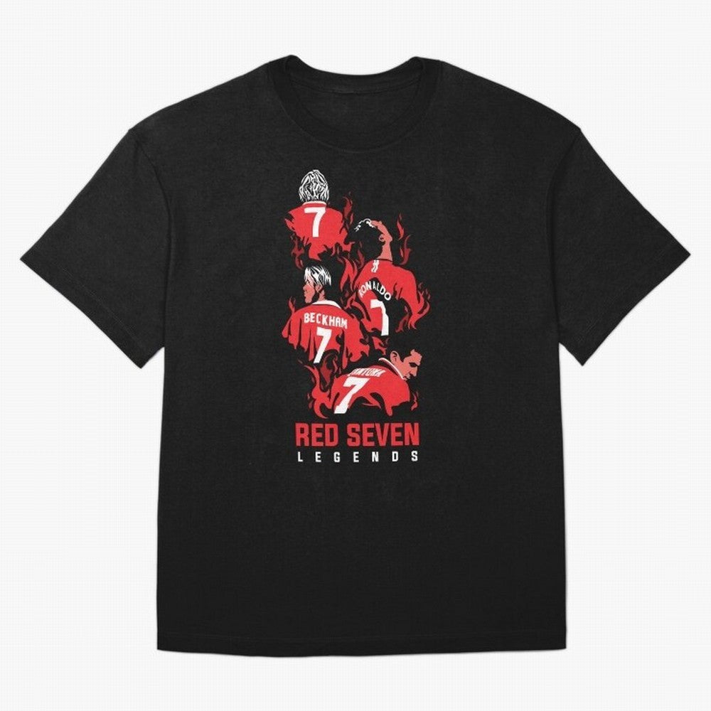 The Red Seven - Man Utd Oversized T-Shirt Carry the Colors and Pride of Match Day Hype around FIFA World Cup 2026, Messi, CR7 and Mbappe, France, Stadium Memories, Football Loyalty, International Chants and Championship Tradition; Great for