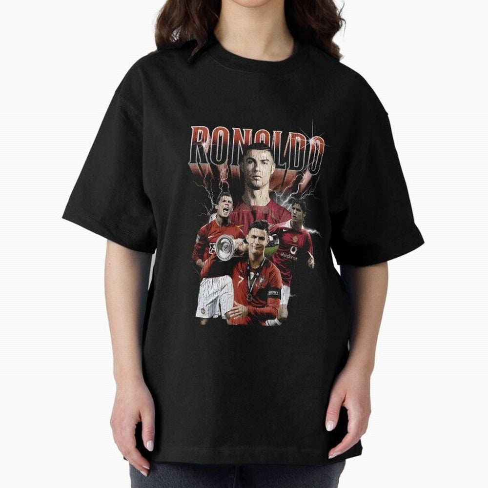 Cr7 footballer portuguese Oversized T-Shirt Celebrate Football Heritage in Global Football Passion for FIFA World Cup 2026 USA Canada Mexico, with Cristiano Ronaldo, Haaland and CR7, Spain, Worldwide Fan Energy, Dramatic Goals, Stadium Lights and