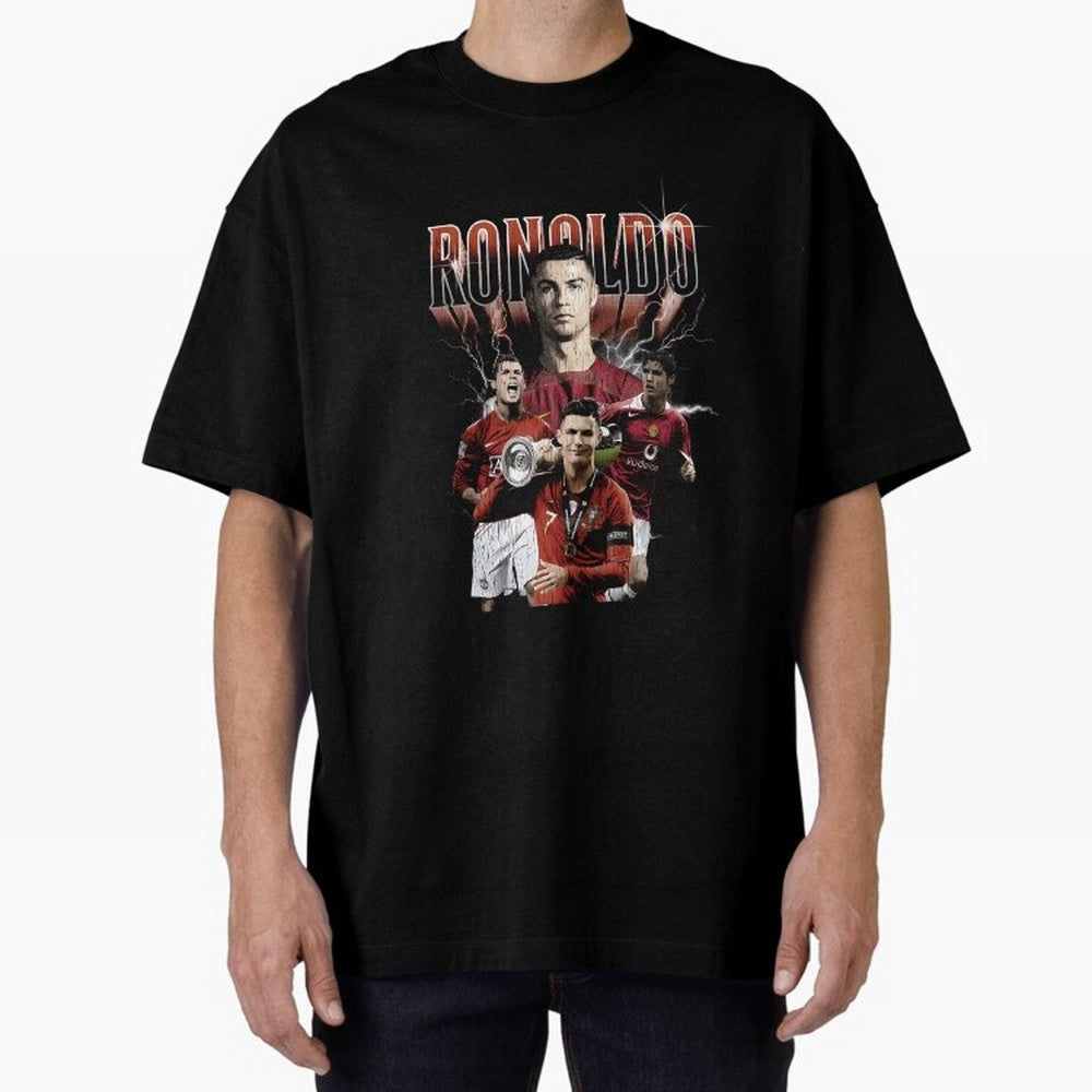 Cr7 footballer portuguese Oversized T-Shirt Celebrate Football Heritage in Global Football Passion for FIFA World Cup 2026 USA Canada Mexico, with Cristiano Ronaldo, Haaland and CR7, Spain, Worldwide Fan Energy, Dramatic Goals, Stadium Lights and