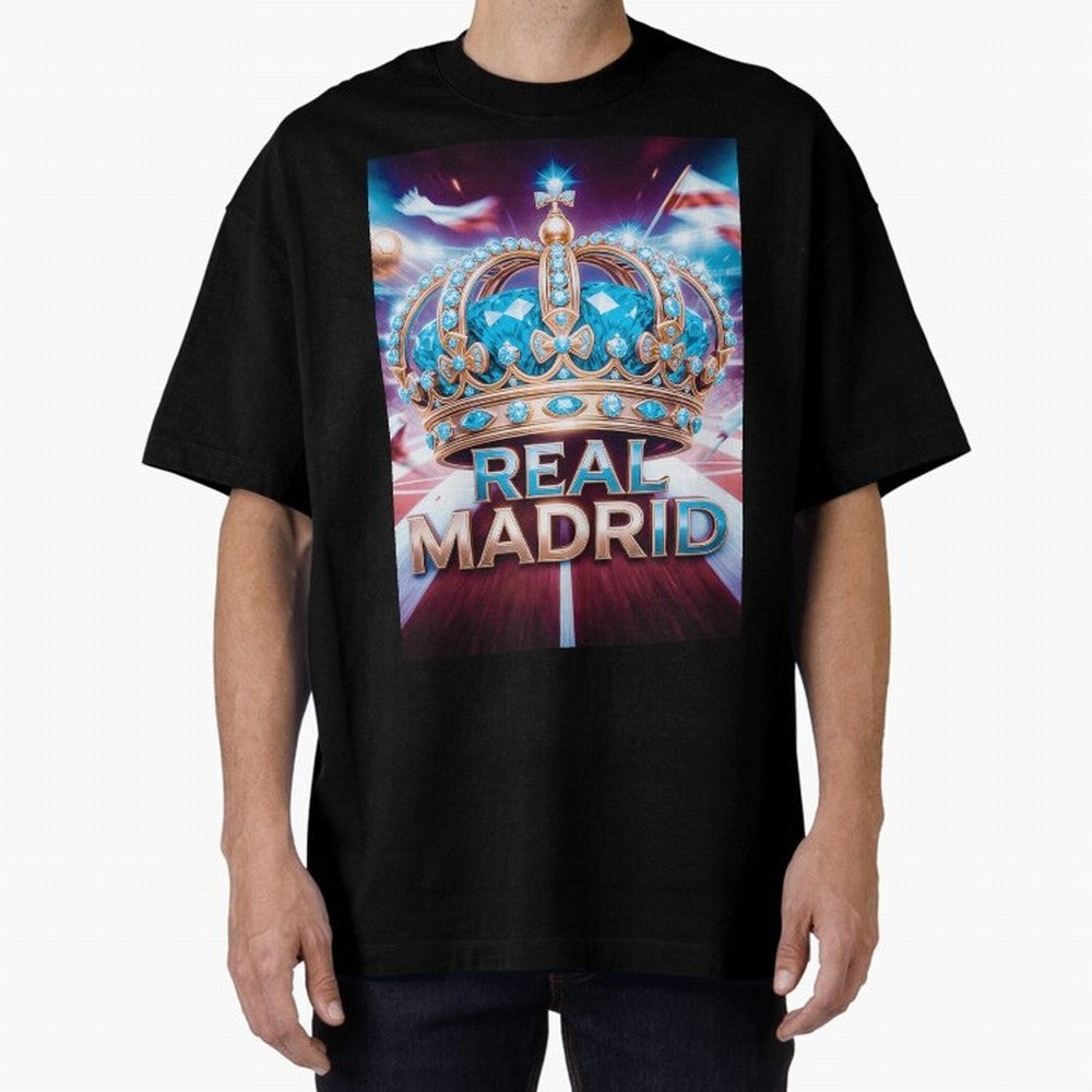 Real Madrid Oversized T-Shirt Keep the Match Day Mood of FIFA World Cup 2026 Group Stage for Fans of Haaland and Portugal, Spain and Germany, Bringing Football Festival Excitement, Trophy Ambitions, Country Rivalries and Star Player Buzz; Perfect