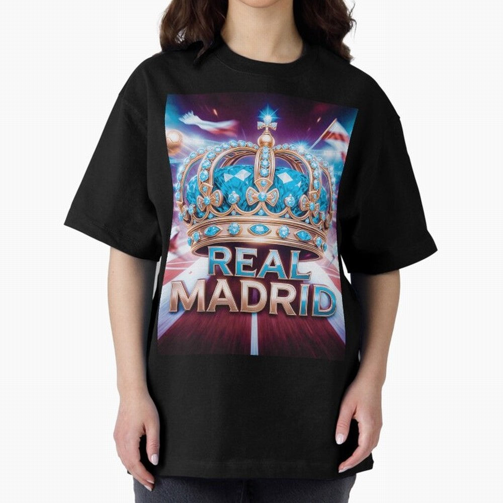 Real Madrid Oversized T-Shirt Keep the Match Day Mood of FIFA World Cup 2026 Group Stage for Fans of Haaland and Portugal, Spain and Germany, Bringing Football Festival Excitement, Trophy Ambitions, Country Rivalries and Star Player Buzz; Perfect