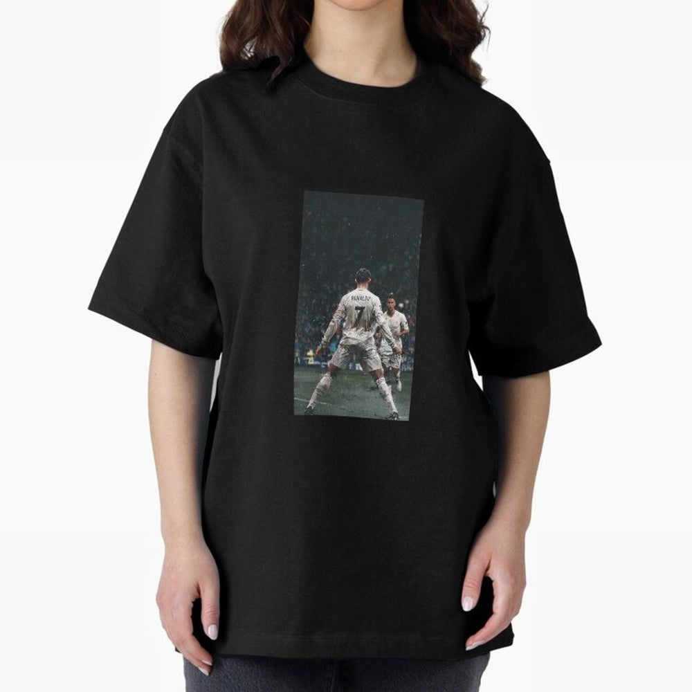 CR7 Oversized T-Shirt Celebrate Golden Goal Energy in FIFA World Cup 2026 USA Canada Mexico for Fans of Cristiano Ronaldo and Portugal, Spain and Germany, Bringing Game Day Rituals, Football Legends, Country Pride and the Road to the Final; Perfect
