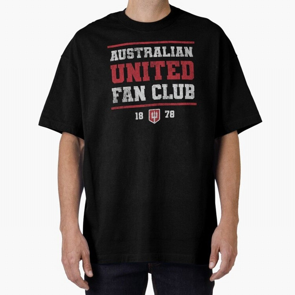 Australian United Fan Club Oversized T-Shirt Relive Legendary Nights from Match Day Hype around FIFA World Cup 2026 Group Stage, Mbappe, Argentina, France and Brazil, Tournament Hype, Historic Matchups, Family Viewing Parties and Global Sports