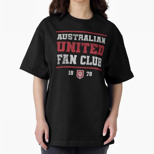 Australian United Fan Club Oversized T-Shirt Relive Legendary Nights from Match Day Hype around FIFA World Cup 2026 Group Stage, Mbappe, Argentina, France and Brazil, Tournament Hype, Historic Matchups, Family Viewing Parties and Global Sports