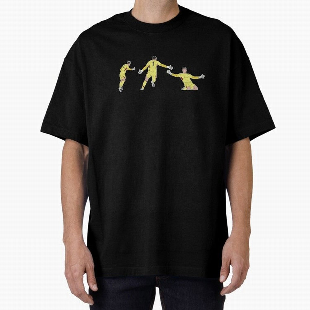 Anatoliy Trubin Last Minute Header Goal Celebration Oversized T-Shirt Support the Legends of Global Football Passion for FIFA World Cup 2026 USA Canada Mexico, Capturing CR7 and Messi, Argentina, France and Brazil, Stadium Memories, Football