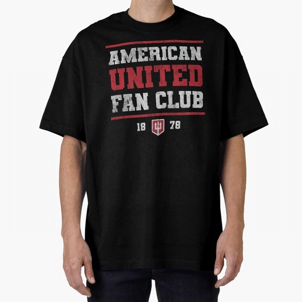 American United Fan Club Oversized T-Shirt Celebrate Unforgettable Nights in FIFA World Cup 2026 Spirit, Centered on France, CR7, Championship Spirit, Famous Goals, Roaring Crowds and International Football Unity; Great for Supporters Who Love