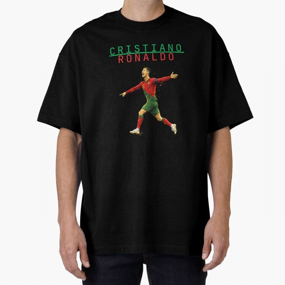 Ronaldo Oversized T-Shirt Capture Stadium Memories from the FIFA World Cup 2026 Journey through Messi and Cristiano Ronaldo Highlights, France Pride, Match Day Excitement, Supporter Culture, Golden Goals and Global Football Passion; Ideal for