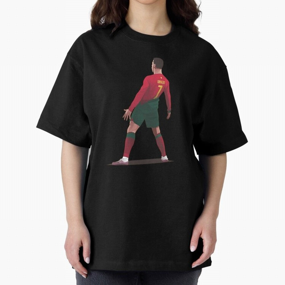 CR7 Celebration Pose Oversized T-Shirt Support the Legends of FIFA World Cup 2026 USA Canada Mexico Highlighting Haaland and Mbappe, England and Germany Energy, Football History, Final Match Energy, Crowd Noise and Once in a Lifetime Moments; Built