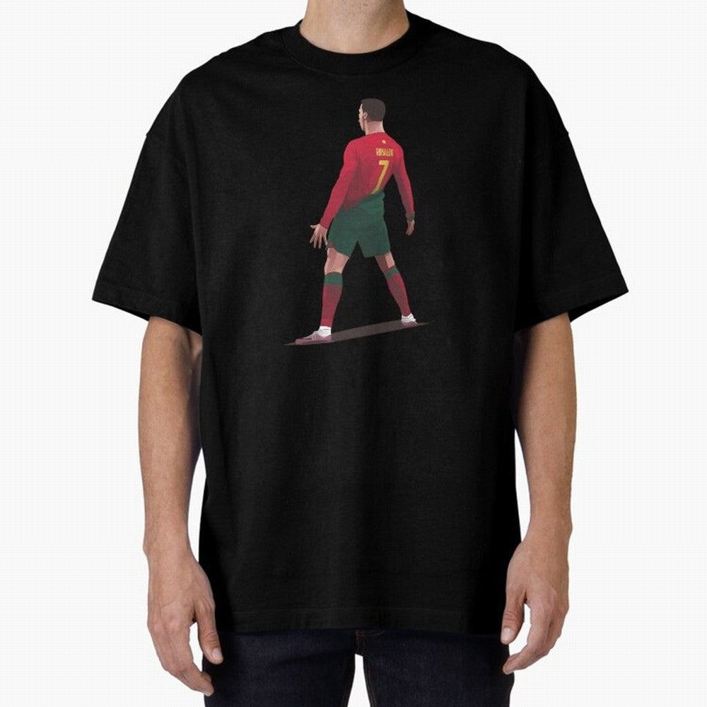 CR7 Celebration Pose Oversized T-Shirt Support the Legends of FIFA World Cup 2026 USA Canada Mexico Highlighting Haaland and Mbappe, England and Germany Energy, Football History, Final Match Energy, Crowd Noise and Once in a Lifetime Moments; Built