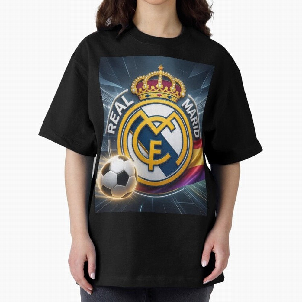 Pelot¨®n Real Madrid Oversized T-Shirt Bring Global Tournament Vibes to FIFA World Cup 2026 Group Stage Highlighting Cristiano Ronaldo, Portugal, Spain and Germany Energy, Football Passion, Legendary Performances, Festival Vibes and Supporter