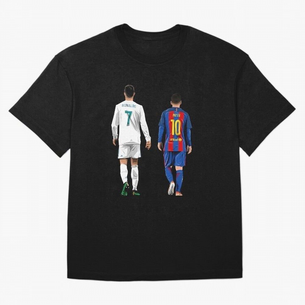 Cristiano Ronaldo And Messi Oversized T-Shirt Back the Journey through FIFA World Cup 2026 for Fans of Messi, Neymar and Mbappe and Germany, Bringing Tournament Hype, Historic Matchups, Family Viewing Parties and Global Sports Pride; Perfect for