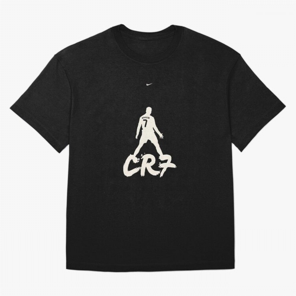 Cristiano Ronaldo CR7 Minimalist Silhouette Football Art Oversized T-Shirt Back Your Heroes with Global Football Passion for FIFA World Cup 2026 USA Canada Mexico, Driven by Messi, CR7 and Mbappe, Netherlands, Champion Mindset, Group Stage Buzz,