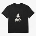 Cristiano Ronaldo CR7 Minimalist Silhouette Football Art Oversized T-Shirt Back Your Heroes with Global Football Passion for FIFA World Cup 2026 USA Canada Mexico, Driven by Messi, CR7 and Mbappe, Netherlands, Champion Mindset, Group Stage Buzz,