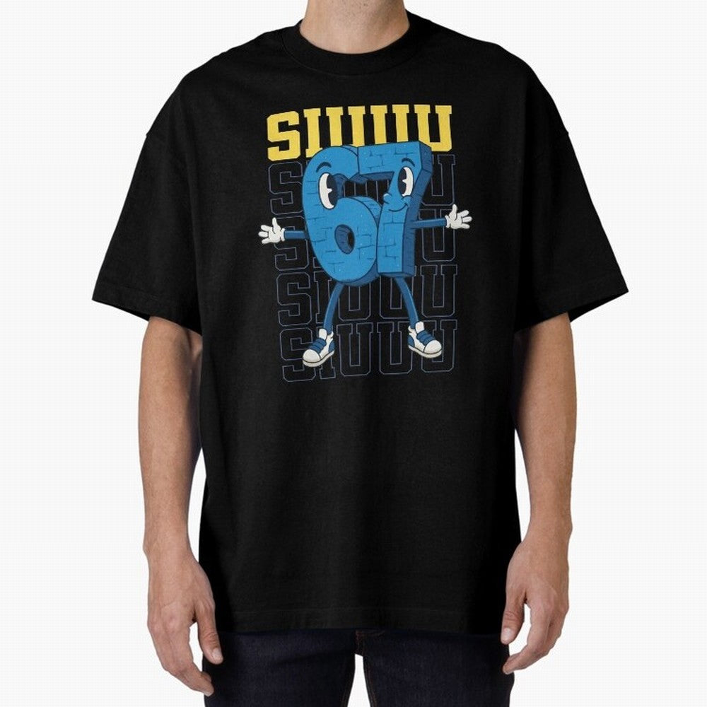 Funny Siuuu 67 Six Seven Soccer Shirt Oversized T-Shirt Back Your Heroes with Global Football Passion for FIFA World Cup 2026 USA Canada Mexico, Driven by Messi, CR7 and Mbappe, Netherlands, Champion Mindset, Group Stage Buzz, Knockout Tension and