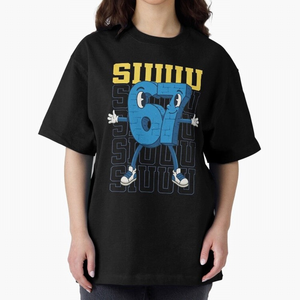 Funny Siuuu 67 Six Seven Soccer Shirt Oversized T-Shirt Back Your Heroes with Global Football Passion for FIFA World Cup 2026 USA Canada Mexico, Driven by Messi, CR7 and Mbappe, Netherlands, Champion Mindset, Group Stage Buzz, Knockout Tension and