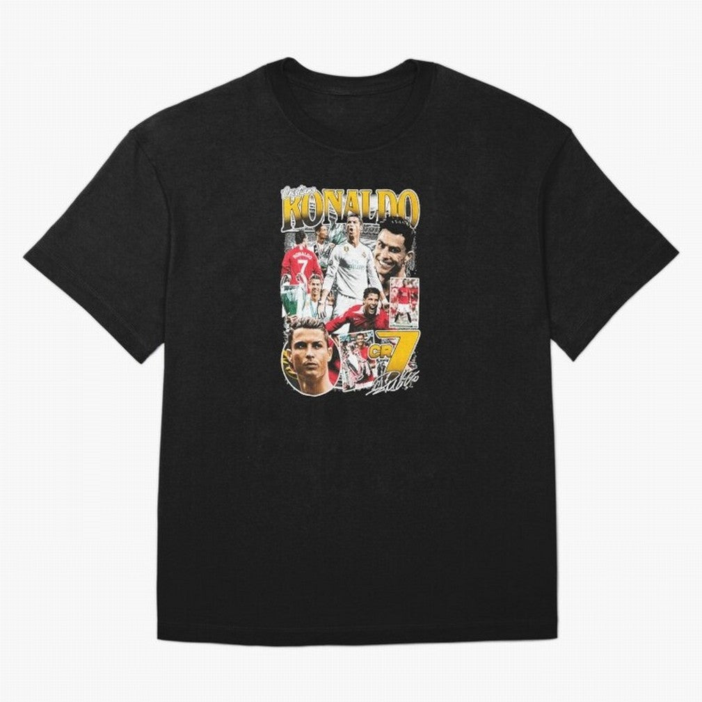 Cristiano Ronaldo Cr7 Collage Oversized T-Shirt Remember Match Day Hype around FIFA World Cup 2026 Group Stage, CR7 and Messi, Argentina and Brazil, Tournament Hype, Historic Matchups, Family Viewing Parties and Global Sports Pride; Ideal for