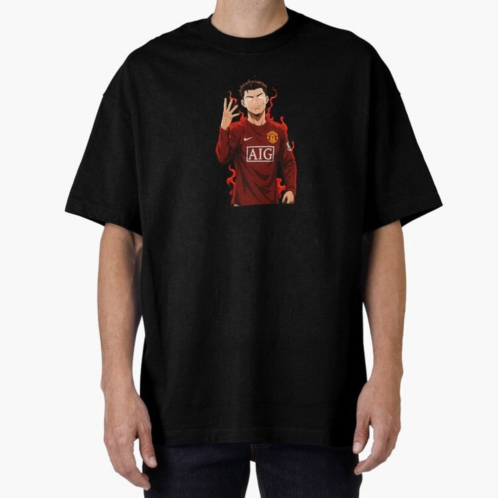 Cristiano Ronaldo Anime Art Blue Lock Inspired Football Legend Oversized T-Shirt Represent the Passion of FIFA World Cup 2026 Group Stage Built around CR7 and Messi, Netherlands Energy, Football History, Final Match Energy, Crowd Noise and Once in