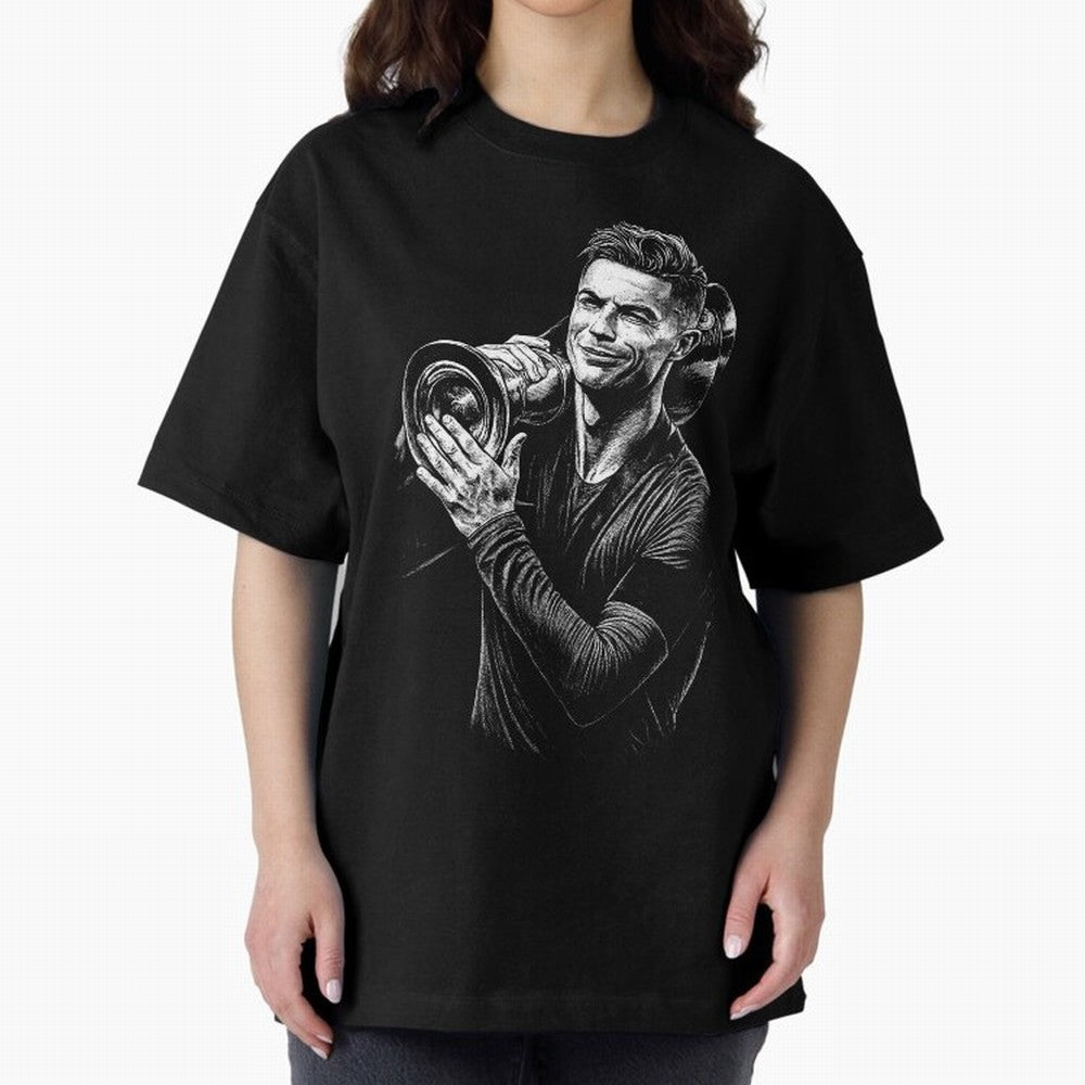 Cristiano Ronaldo Nations League Cup Oversized T-Shirt Show Up for the Glory of FIFA World Cup 2026 for Fans of Messi and England, Bringing Stadium Chants, National Pride, Trophy Dreams and Unforgettable Football Memories; Perfect for Fans,