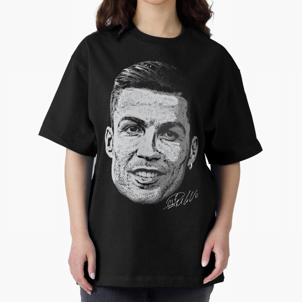 Cristiano Ronaldo Signed Oversized T-Shirt Carry FIFA World Cup 2026 Group Stage Highlighting Cristiano Ronaldo, Haaland and CR7, England, France and Netherlands Energy, Retro Football Energy, Iconic Rivalries, Trophy Chase Drama and Stadium