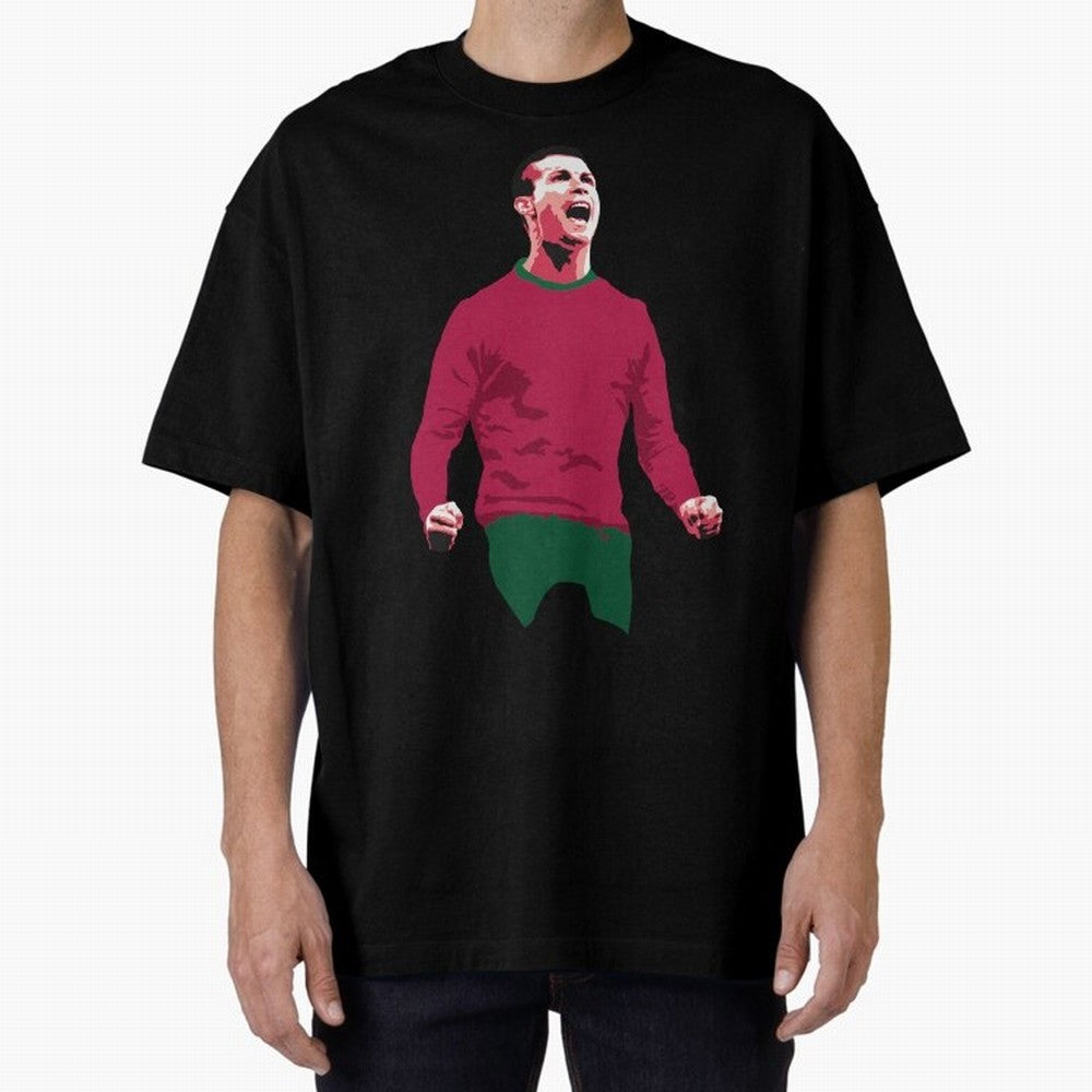 Ronaldo Oversized T-Shirt Feel International Energy from Match Day Hype around FIFA World Cup 2026 USA Canada Mexico, CR7, Portugal, Spain and Germany, Game Day Rituals, Football Legends, Country Pride and the Road to the Final; Made for Collectors