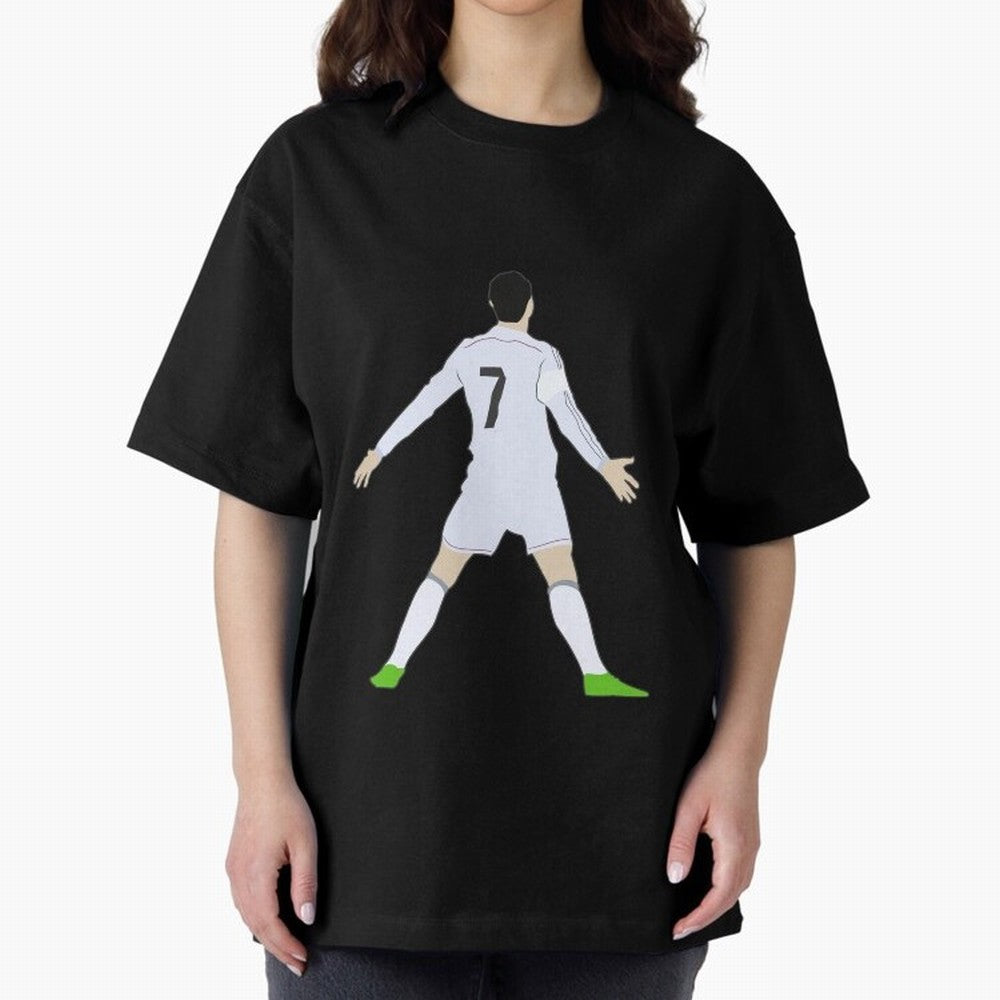 Cristiano Ronaldo Oversized T-Shirt Keep the Legacy of Match Day Hype around FIFA World Cup 2026 USA Canada Mexico, Messi, CR7 and Mbappe, England, Global Supporter Spirit, Legendary Goals, National Colors and Tournament Celebration; Made for