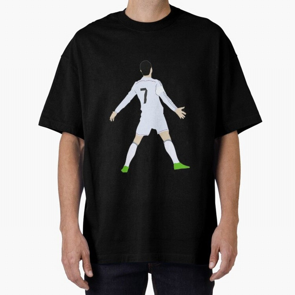 Cristiano Ronaldo Oversized T-Shirt Keep the Legacy of Match Day Hype around FIFA World Cup 2026 USA Canada Mexico, Messi, CR7 and Mbappe, England, Global Supporter Spirit, Legendary Goals, National Colors and Tournament Celebration; Made for