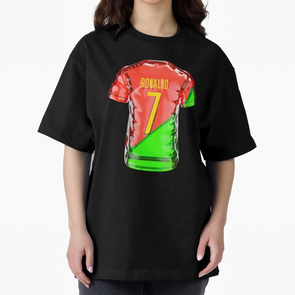 Cristiano Ronaldo Oversized T-Shirt Relive the Noise and Pride of FIFA World Cup 2026 for Fans of Messi, Neymar and Mbappe and Brazil, Bringing Tournament Hype, Historic Matchups, Family Viewing Parties and Global Sports Pride; Made for Die Hard