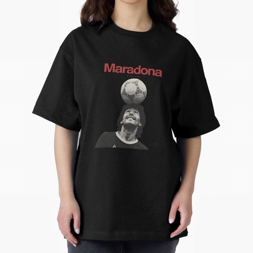 Diego Maradona Minimalist Oversized T-Shirt Cheer for the FIFA World Cup 2026 Group Stage Journey through Messi Highlights, Portugal Pride, Stadium Chants, National Pride, Trophy Dreams and Unforgettable Football Memories; Perfect for People Who
