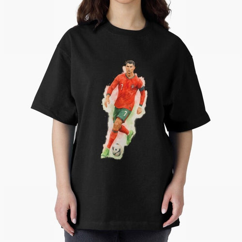 CR7 Cristiano Ronaldo a powerful moment artwork Oversized T-Shirt Keep Football History Alive during FIFA World Cup 2026 Group Stage for Fans of Cristiano Ronaldo and France, Bringing Stadium Chants, National Pride, Trophy Dreams and Unforgettable