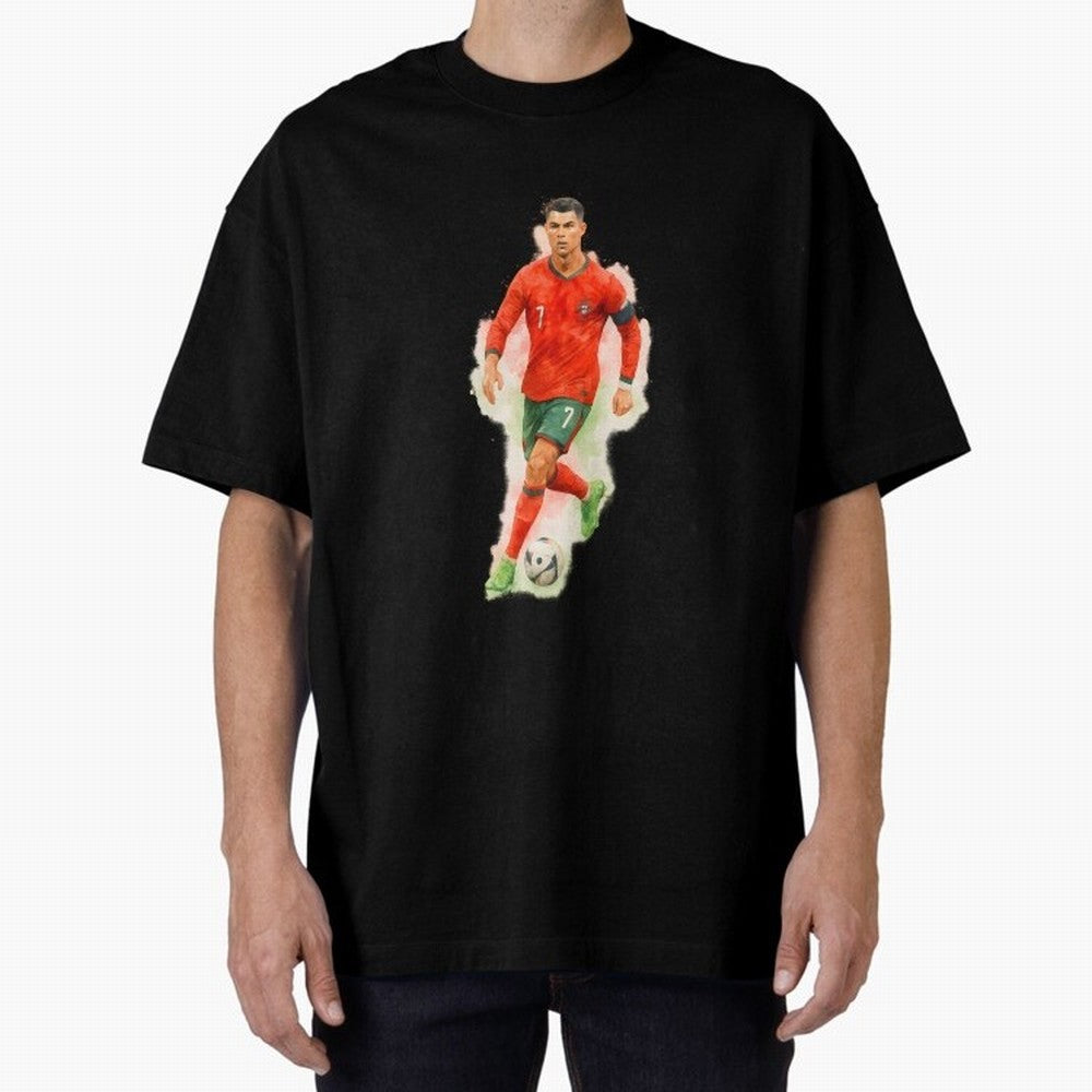 CR7 Cristiano Ronaldo a powerful moment artwork Oversized T-Shirt Keep Football History Alive during FIFA World Cup 2026 Group Stage for Fans of Cristiano Ronaldo and France, Bringing Stadium Chants, National Pride, Trophy Dreams and Unforgettable