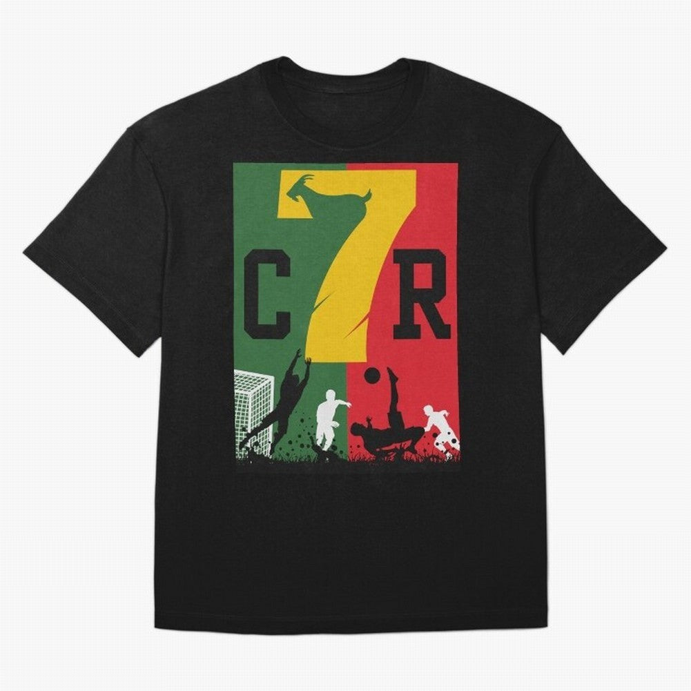Portugal The Goat CR 7 World Cup 2026 Oversized T-Shirt Feel the Trophy Chase of Global Football Passion for FIFA World Cup 2026 Group Stage, Centered on Haaland and Mbappe, England and Germany, Match Day Excitement, Supporter Culture, Golden Goals